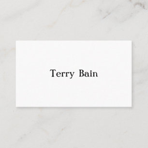 Simple Minimal Centre Front and Back Pan Am Business Card