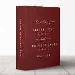 Simple Minimal Cinnamon Red Wedding Photo Album Binder<br><div class="desc">Simple Minimal Cinnamon Red Wedding Photo Album Binder. This modern minimal Album option is simple classic and elegant with a plain solid background colour and a pretty signature script calligraphy font with tails. Shown in the new Colorway. Available in several colour options, or feel free to edit the colours from...</div>