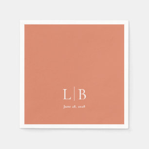 Simple Minimal Citrus Orange Wedding Napkin