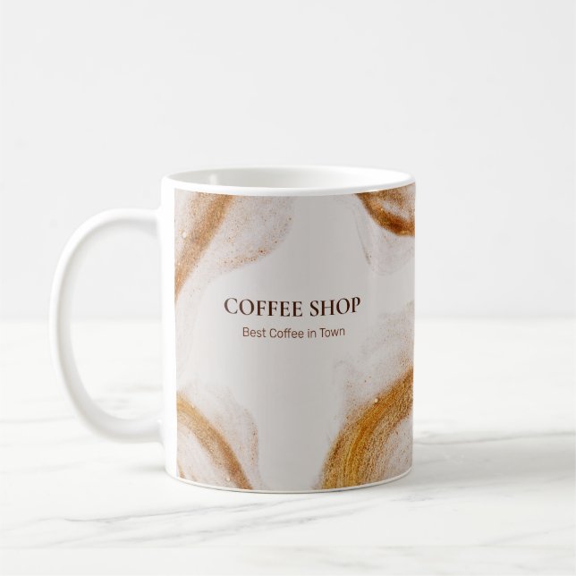 Simple Minimal Coffee Shop Mug (Left)