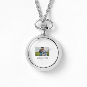Simple minimal colorful add  name photo text cust  watch