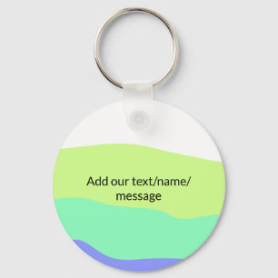 Simple minimal colourful abstract add your text ce keychain