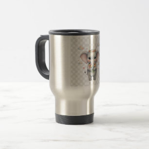 Simple minimal colourful abstract add your text ce travel mug