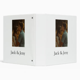 Simple minimal colourful add name photo text cust binder