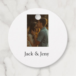Simple minimal colourful add  name photo text cust favour tags