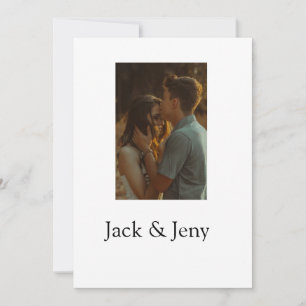 Simple minimal colourful add name photo text cust invitation