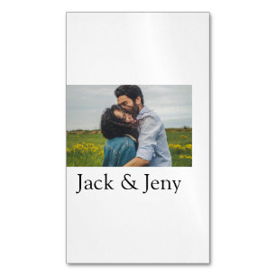 Simple minimal colourful add  name photo text cust 	Magnetic business card