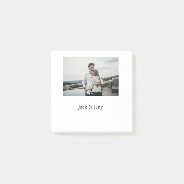 Simple minimal colourful add  name photo text cust post-it notes (Front)