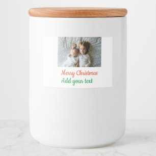 Simple minimal colourful add your name text image food label