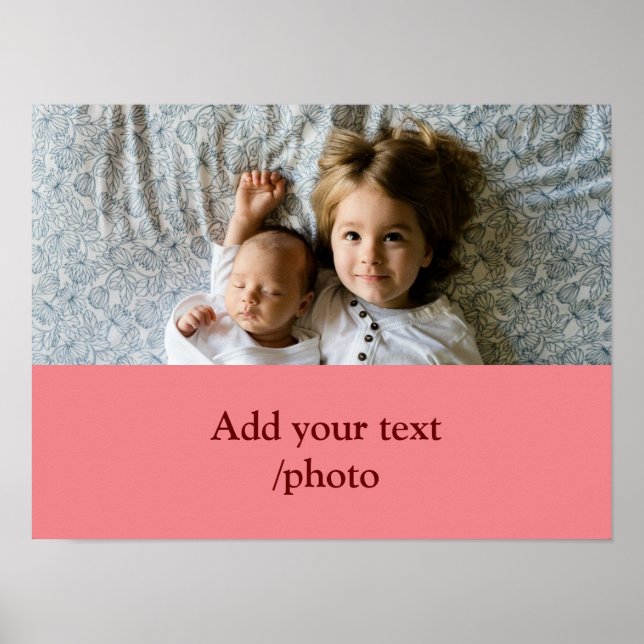Simple minimal colourful add your name text image poster (Front)