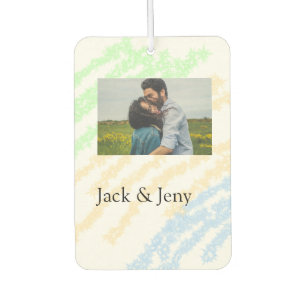 Simple minimal colourful glitter add name photo im air freshener