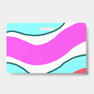 simple minimal colourful red custom personalized t badge