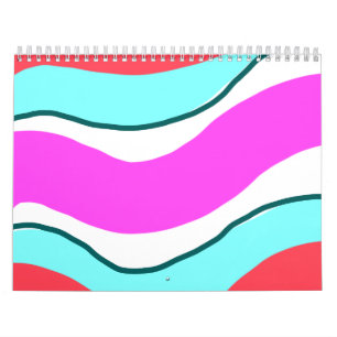 simple minimal colourful red custom personalized t calendar