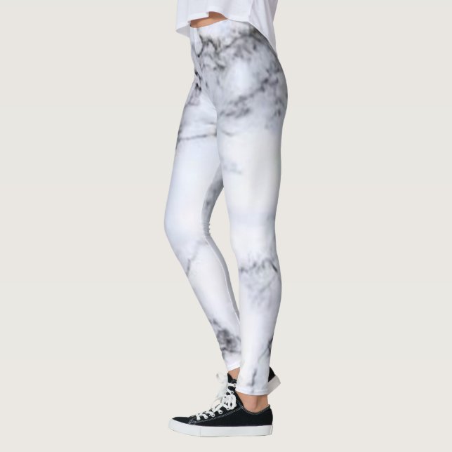 Simple minimal colourful stripes purple green cust leggings (Left)