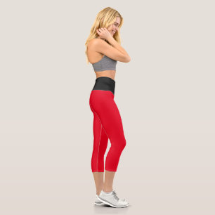 Simple minimal colourful stripes purple green star capri leggings
