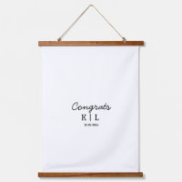 Simple minimal congrats add letters monogram date