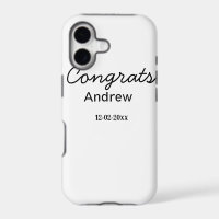 Simple minimal congrats add name date year graduat