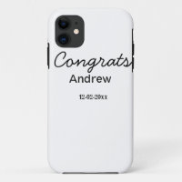 Simple minimal congrats add name date year graduat
