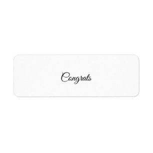 Simple minimal congratulations add your text name
