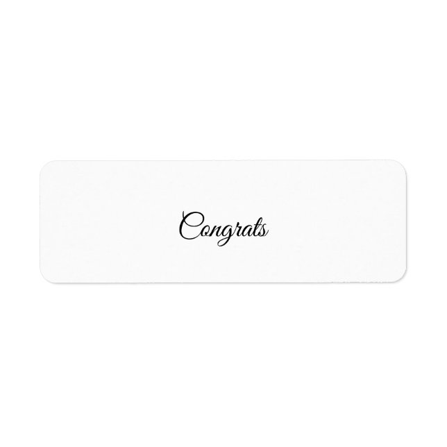 Simple minimal congratulations add your text name  (Front)