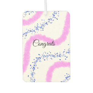 Simple minimal congratulations add your text name  air freshener