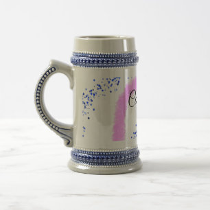 Simple minimal congratulations add your text name beer stein