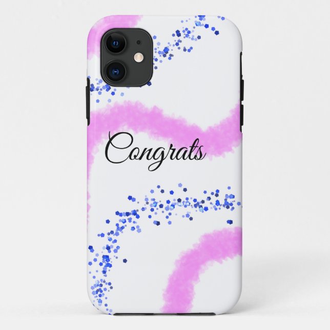Simple minimal congratulations add your text name  Case-Mate iPhone case (Back)