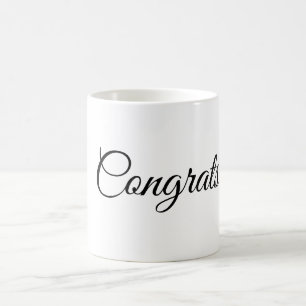 Simple minimal congratulations add your text name coffee mug