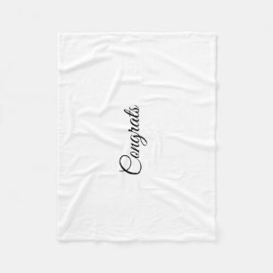 Simple minimal congratulations add your text name fleece blanket