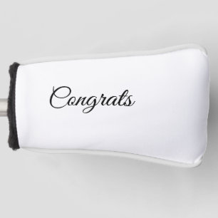 Simple minimal congratulations add your text name golf head cover