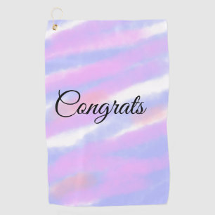 Simple minimal congratulations add your text name golf towel
