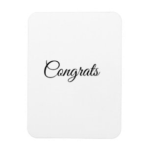 Simple minimal congratulations add your text name magnet