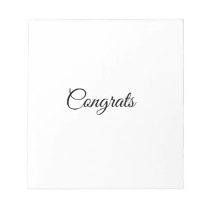 Simple minimal congratulations add your text name notepad
