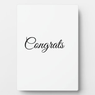 Simple minimal congratulations add your text name plaque