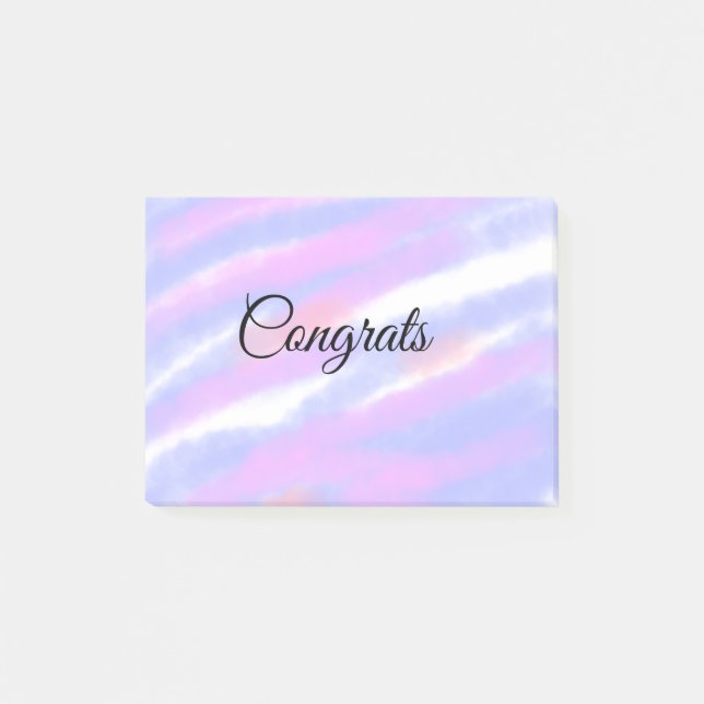 Simple minimal congratulations add your text name  post-it notes (Front)