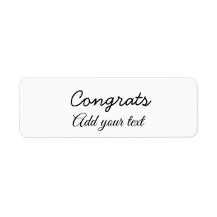Simple minimal congratulations graduation add your