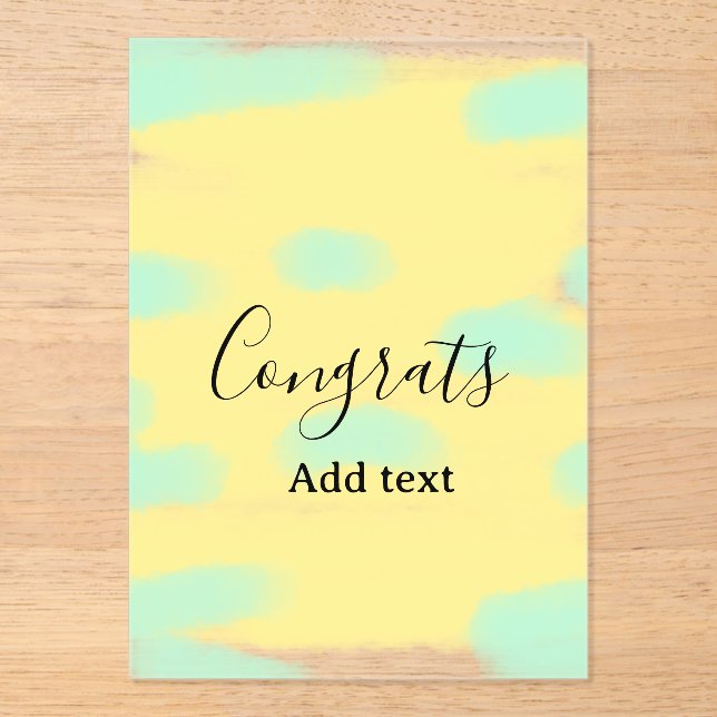 Simple minimal congratulations graduation add your acrylic invitations (Front)