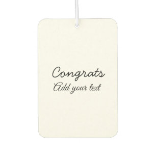 Simple minimal congratulations graduation add your air freshener