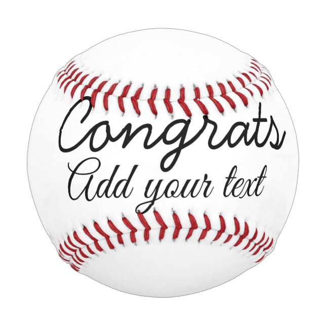 Simple minimal congratulations graduation add your baseball (Front)