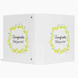 Simple minimal congratulations graduation add your binder