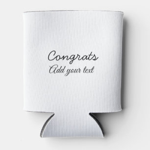 Simple minimal congratulations graduation add your can cooler