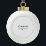 Simple minimal congratulations graduation add your ceramic ball christmas ornament<br><div class="desc">design</div>