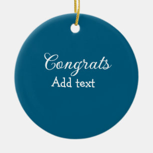 Simple minimal congratulations graduation add your ceramic ornament