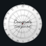 Simple minimal congratulations graduation add your dartboard<br><div class="desc">design</div>