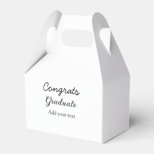 Simple minimal congratulations graduation add your favor box