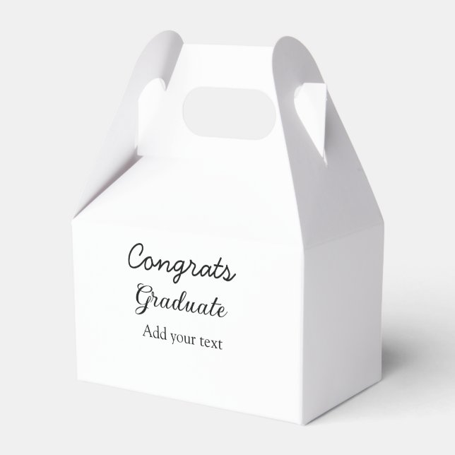 Simple minimal congratulations graduation add your favor box (Front Side)