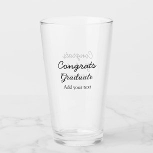 Simple minimal congratulations graduation add your glass