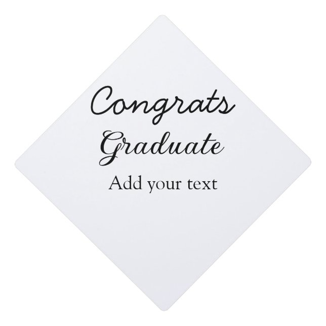 Simple minimal congratulations graduation add your graduation cap topper (Front)