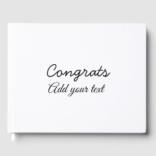Simple minimal congratulations graduation add your guest book