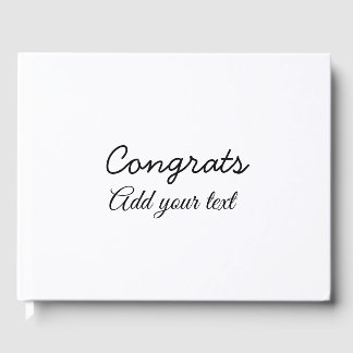 Simple minimal congratulations graduation add your guest book